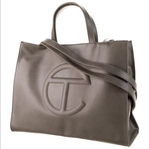 Telfar Grey Medium Shopping Bag Vegan Leather